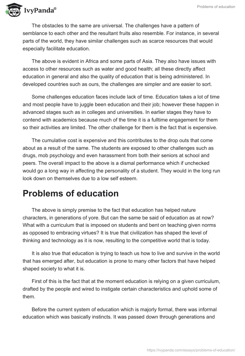 Problems of education. Page 2