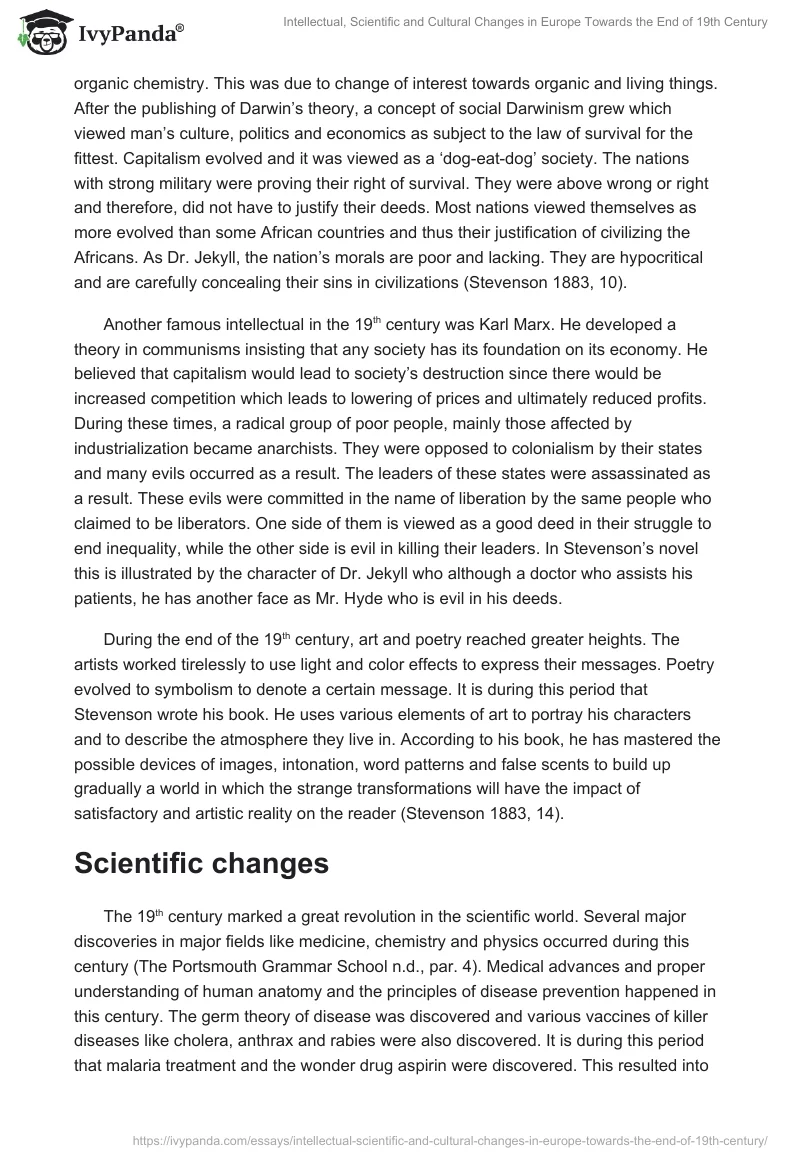 Intellectual, Scientific and Cultural Changes in Europe Towards the End of 19th Century. Page 2