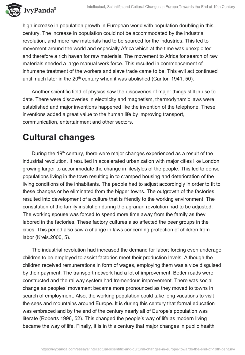 Intellectual, Scientific and Cultural Changes in Europe Towards the End of 19th Century. Page 3