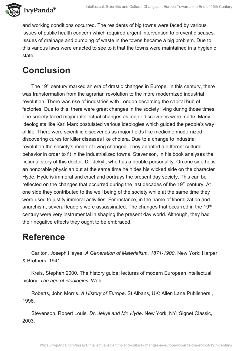 Intellectual, Scientific and Cultural Changes in Europe Towards the End of 19th Century. Page 4