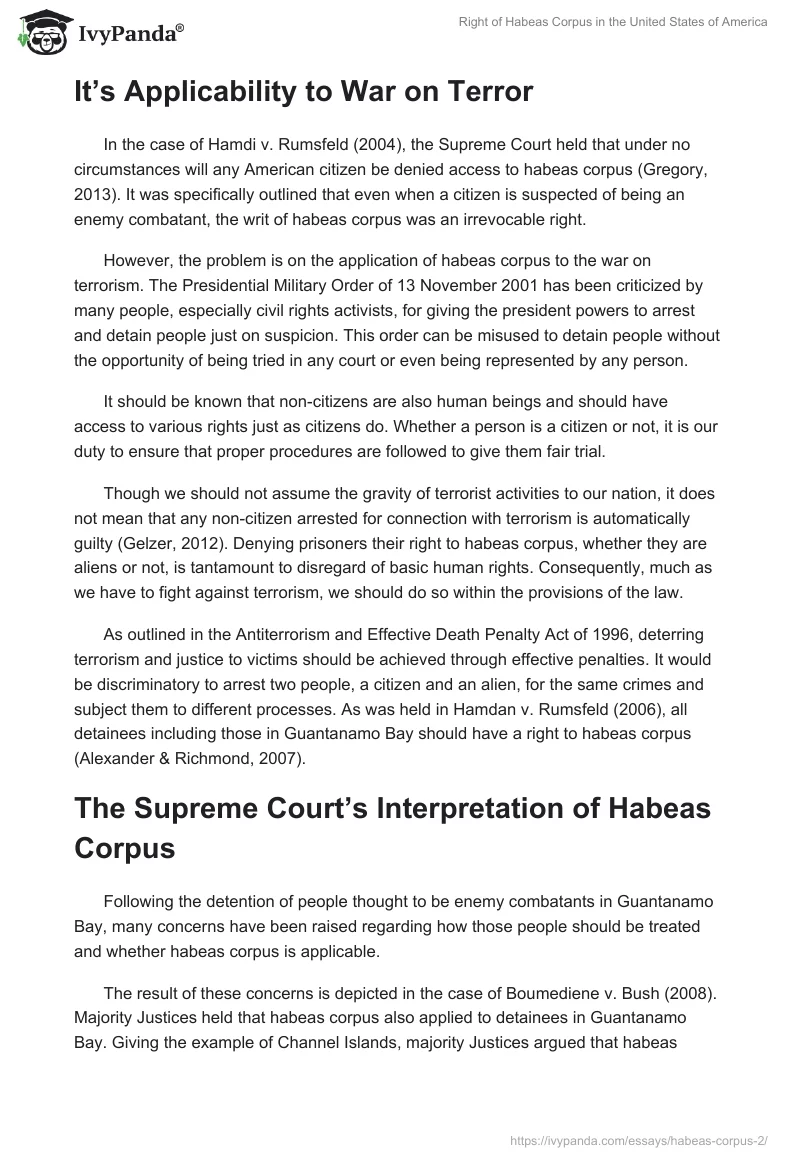 Right of Habeas Corpus in the United States of America. Page 4