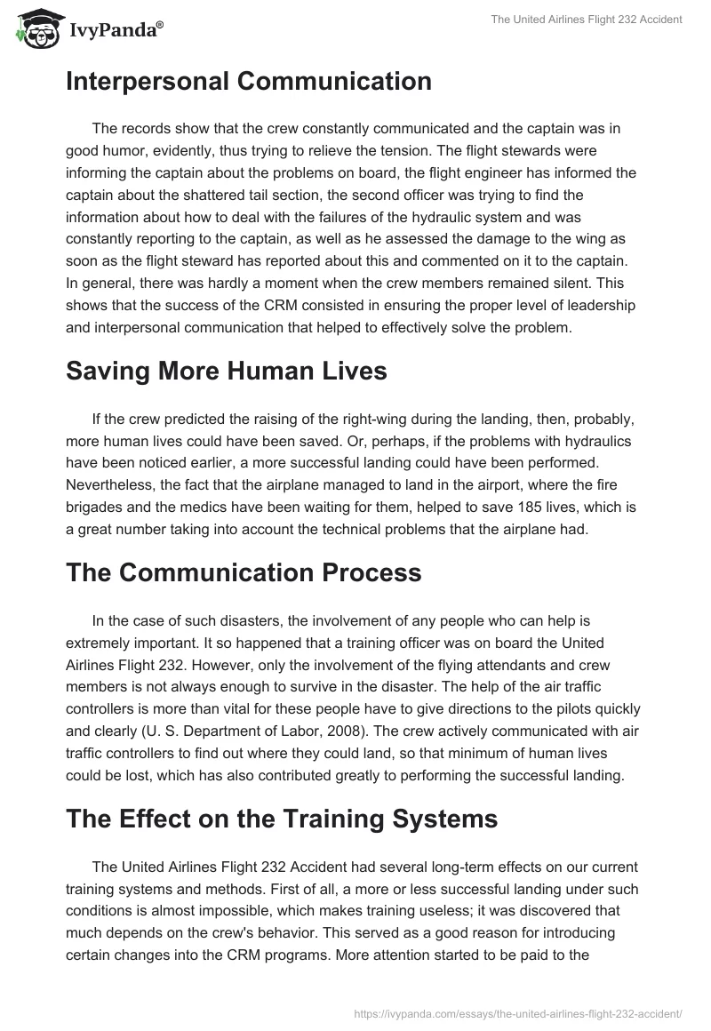 The United Airlines Flight 232 Accident. Page 2