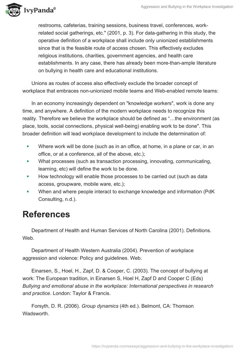 Aggression and Bullying in the Workplace Investigation. Page 3