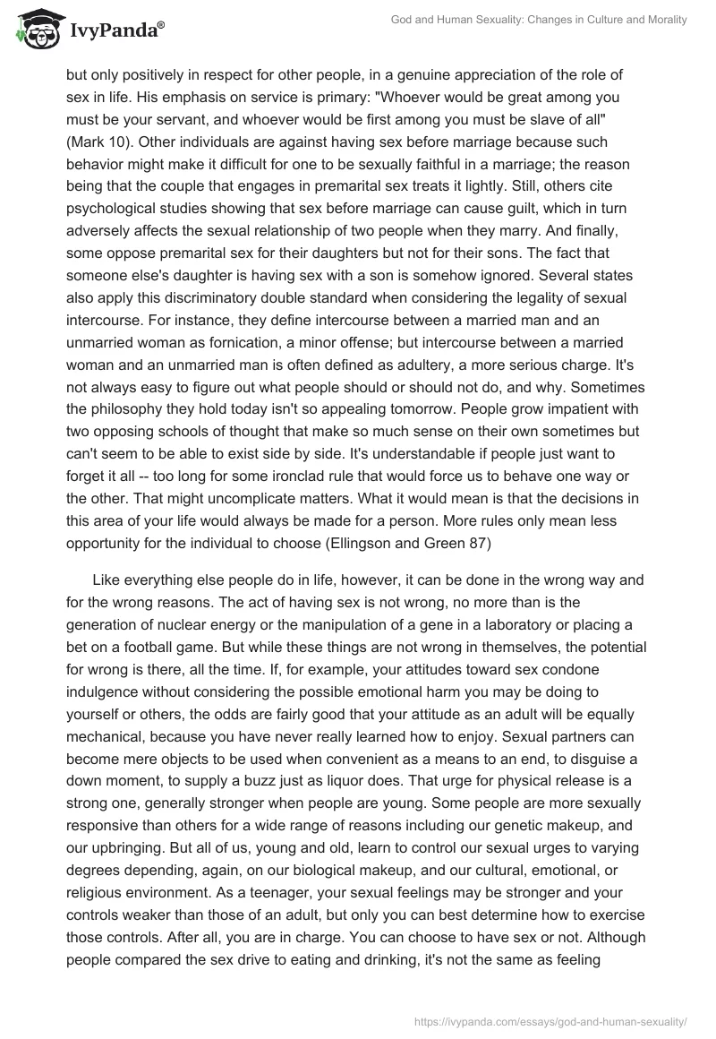 God and Human Sexuality: Changes in Culture and Morality. Page 2
