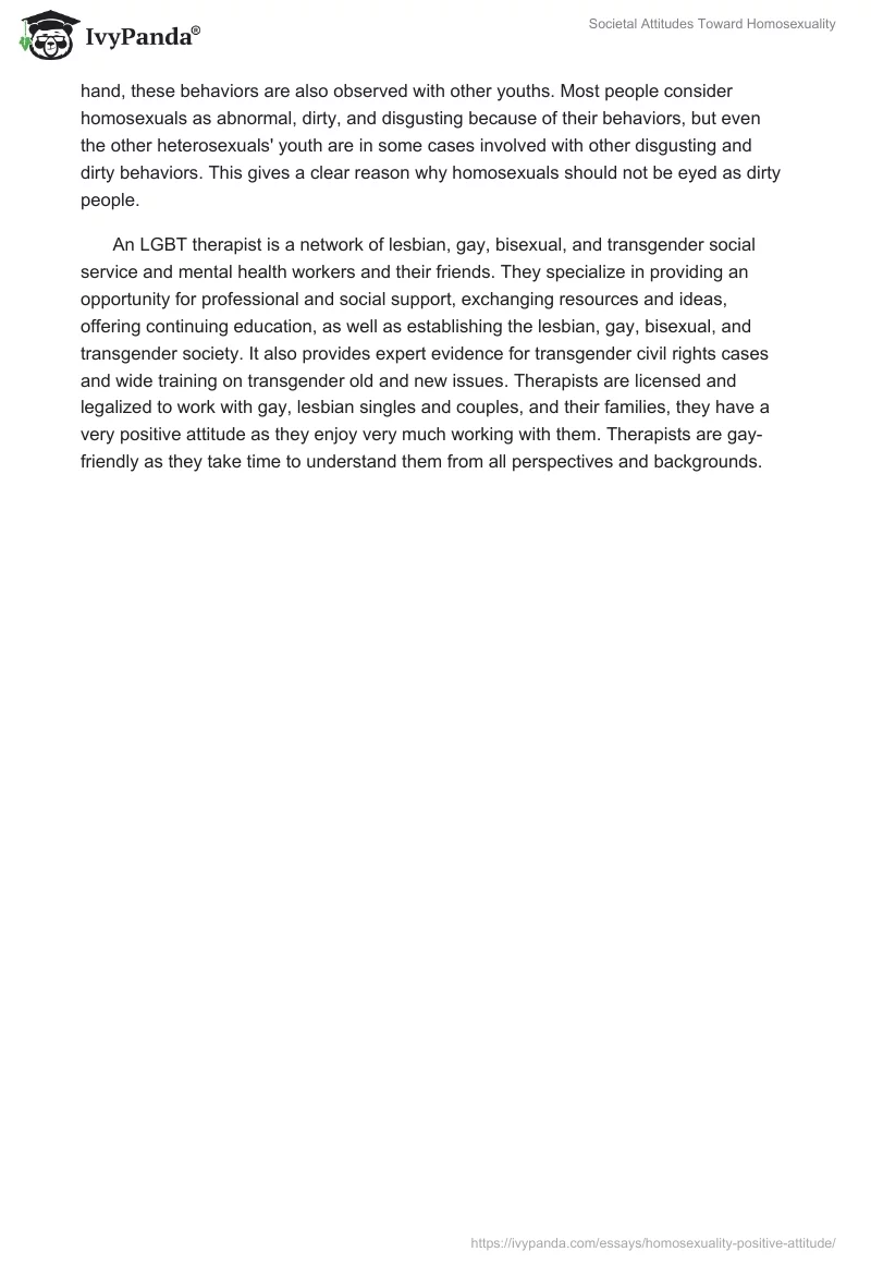 Societal Attitudes Toward Homosexuality. Page 2