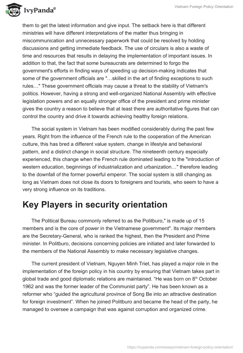 Vietnam Foreign Policy Orientation. Page 3