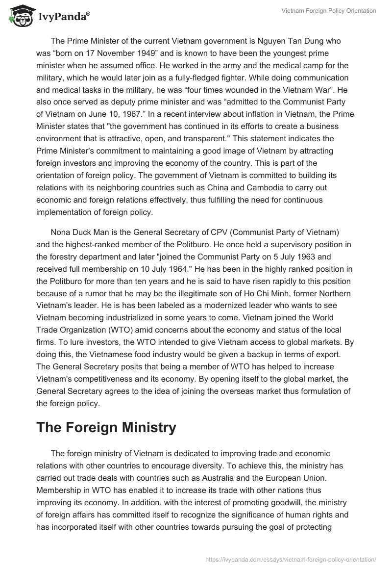 Vietnam Foreign Policy Orientation. Page 4