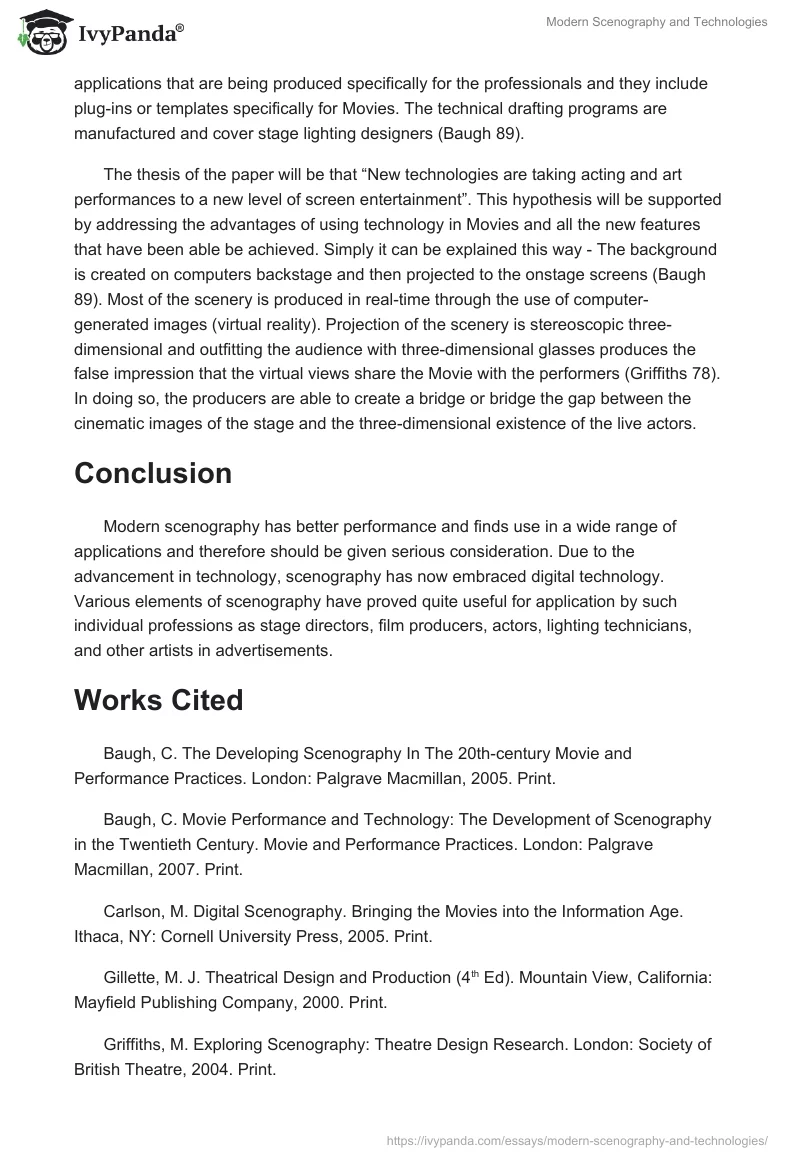 Modern Scenography and Technologies. Page 2