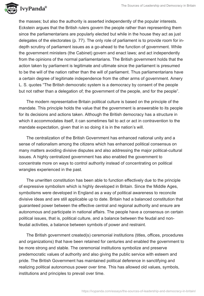 The Sources of Leadership and Democracy in Britain. Page 2