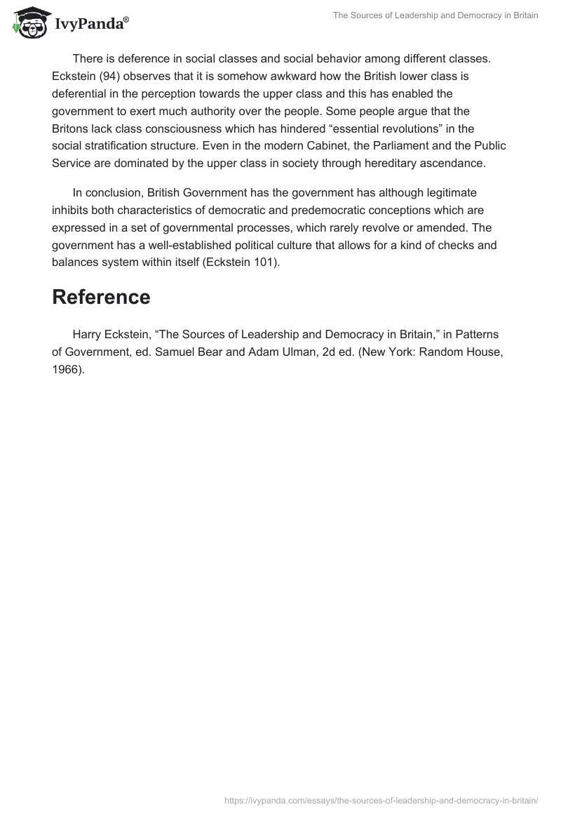 The Sources of Leadership and Democracy in Britain. Page 3