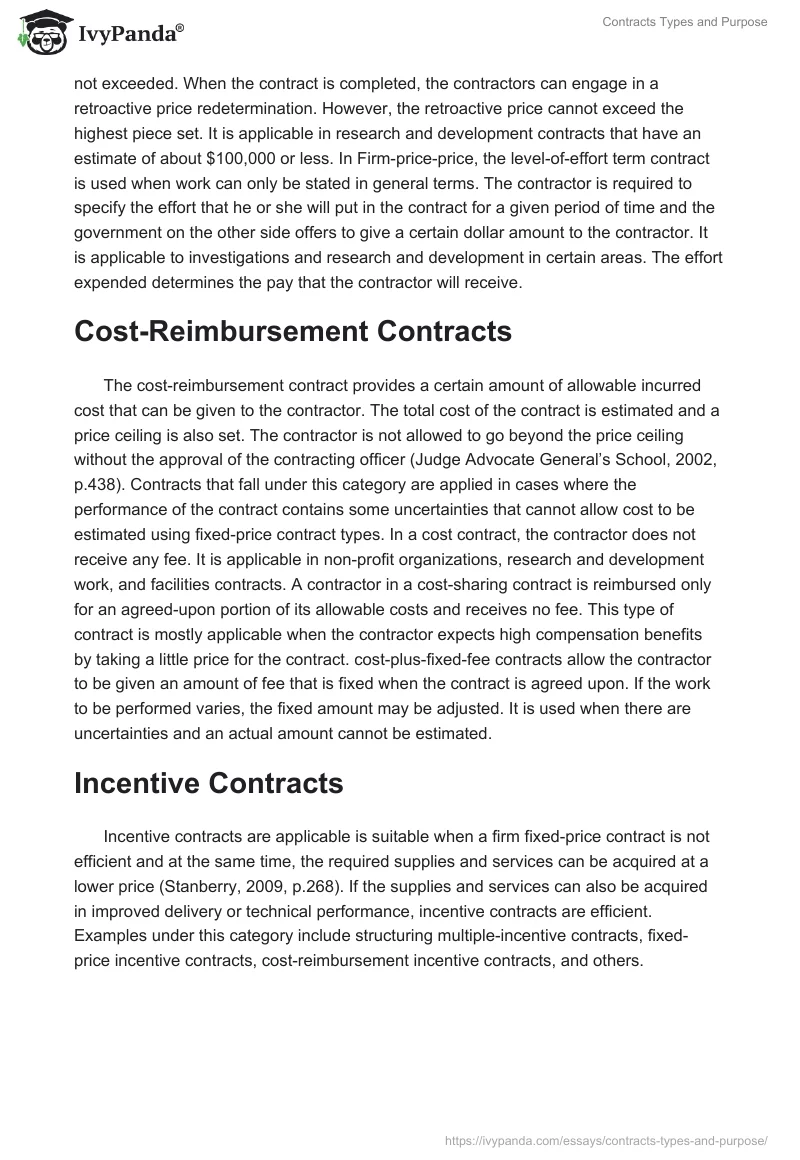 Contracts Types and Purpose. Page 2