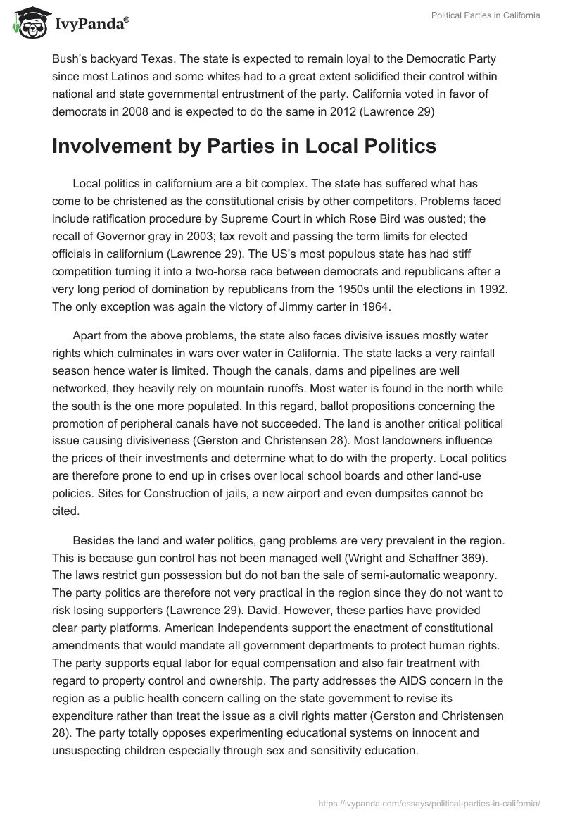 Political Parties in California. Page 3