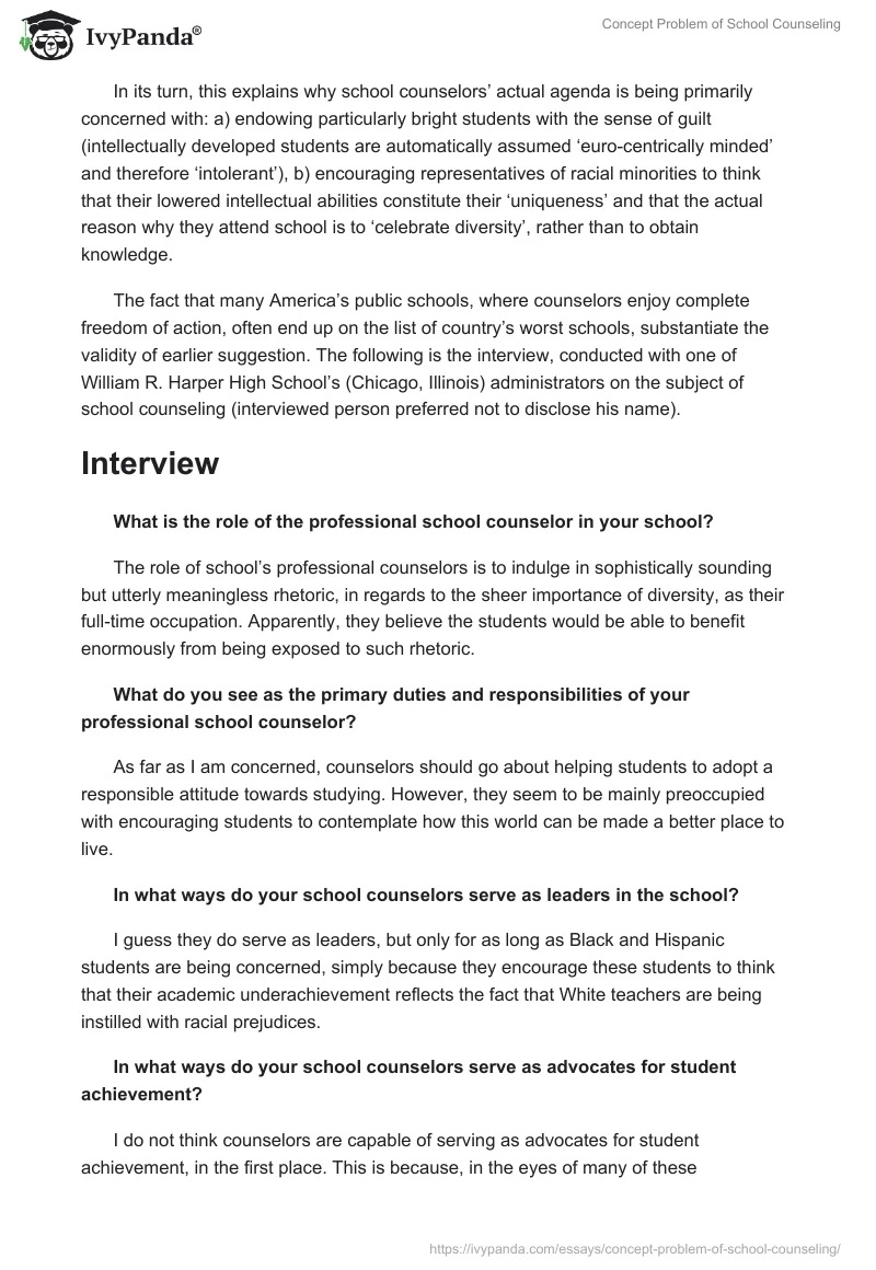 Concept Problem of School Counseling. Page 2