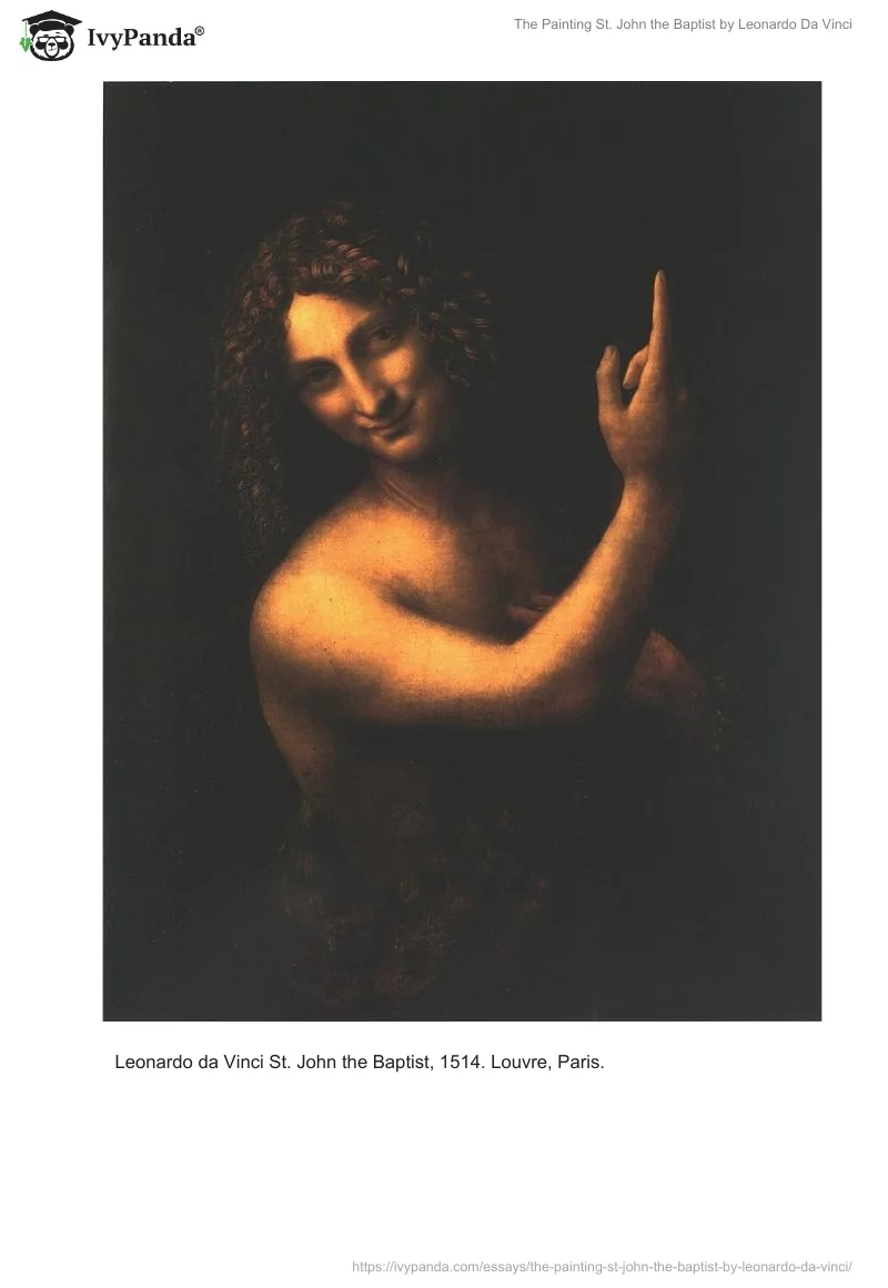 The Painting St. John the Baptist by Leonardo Da Vinci. Page 3