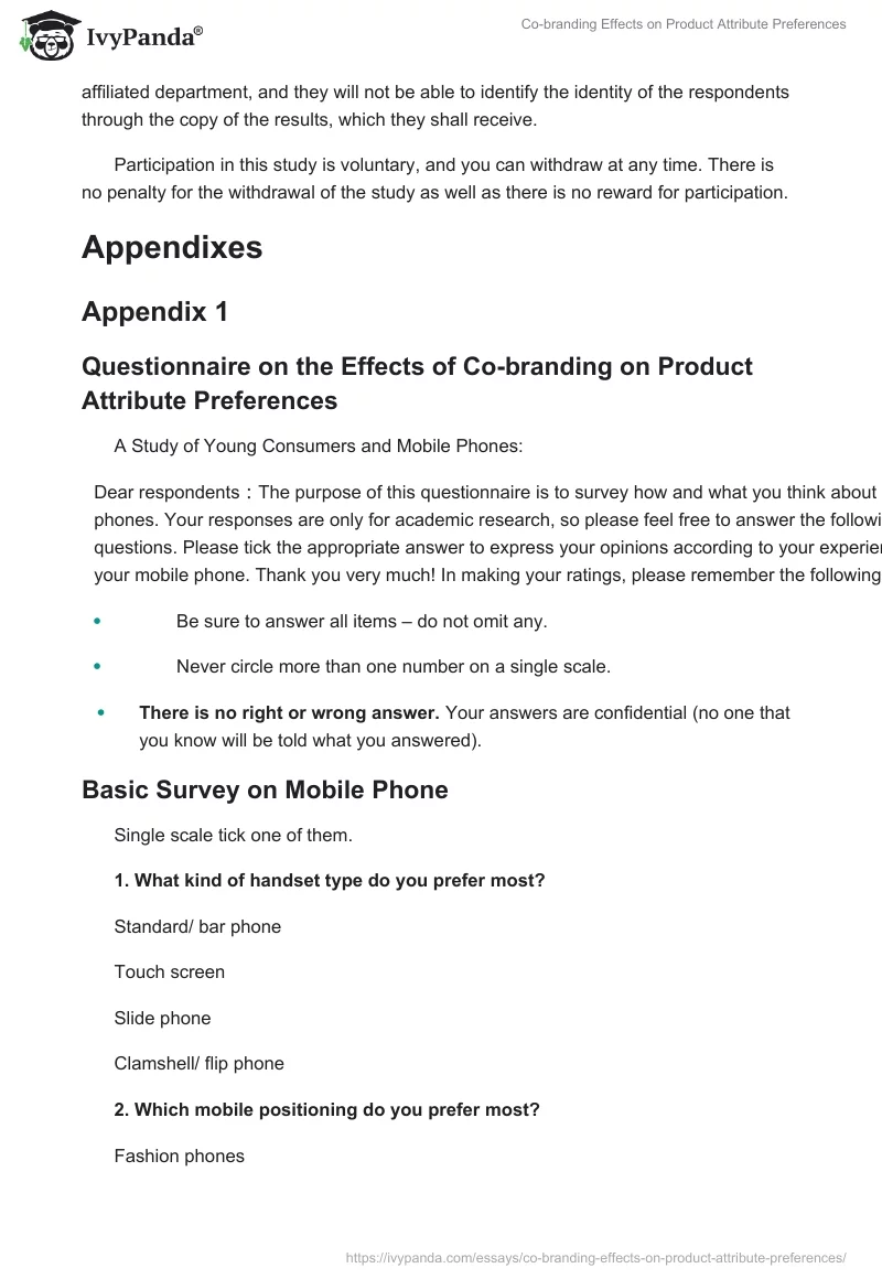 Co-Branding Effects on Product Attribute Preferences. Page 5