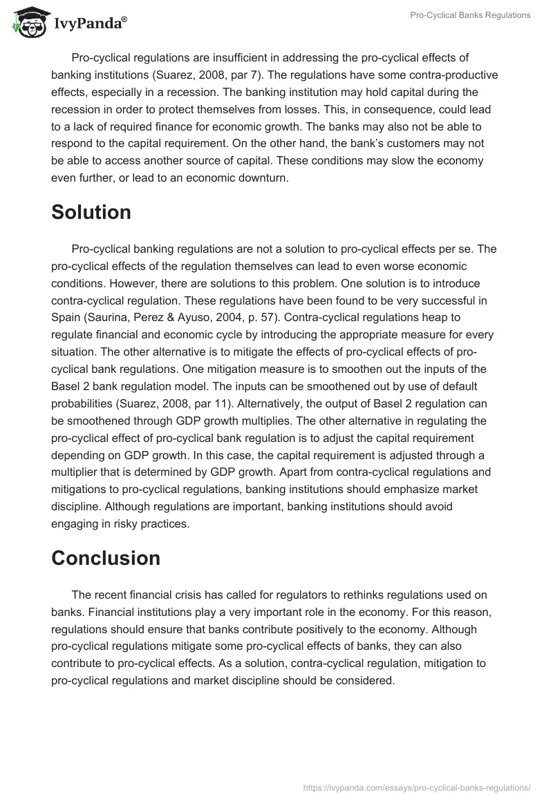 Pro-Cyclical Banks Regulations. Page 3