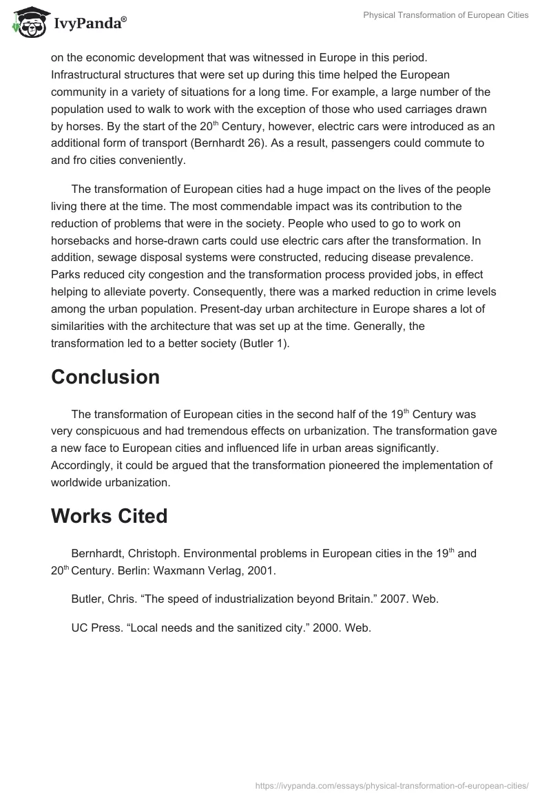 Physical Transformation of European Cities. Page 2