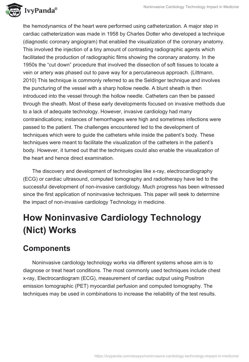 Noninvasive Cardiology Technology Impact in Medicine. Page 3