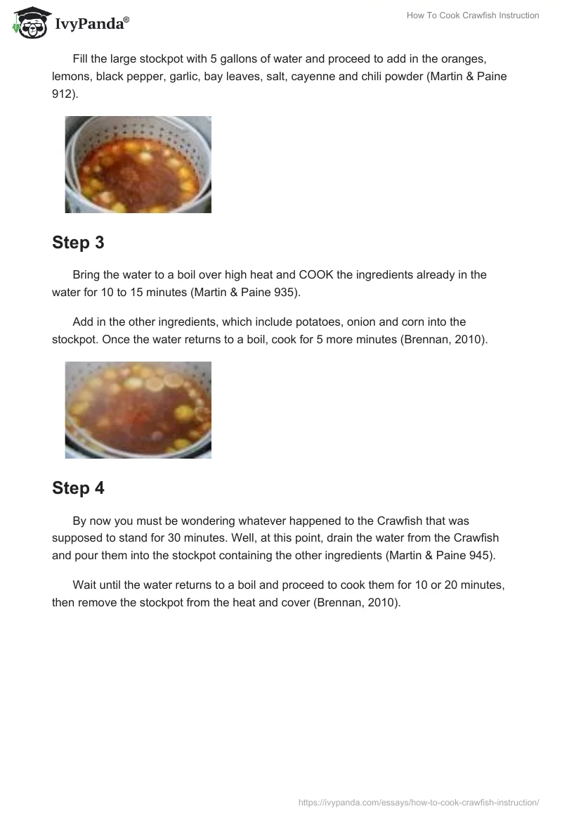 How To Cook Crawfish Instruction. Page 4