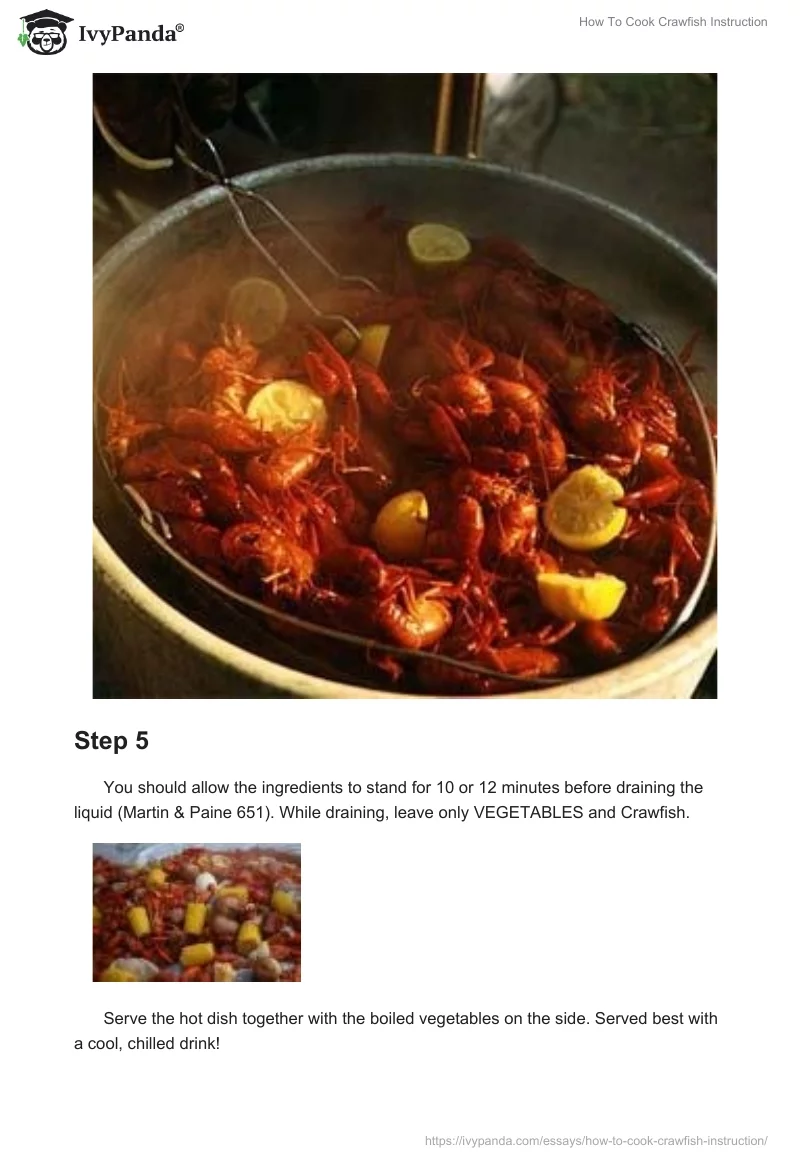 How To Cook Crawfish Instruction. Page 5