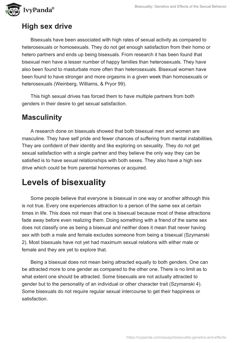 Bisexuality: Genetics and Effects of the Sexual Behavior. Page 4