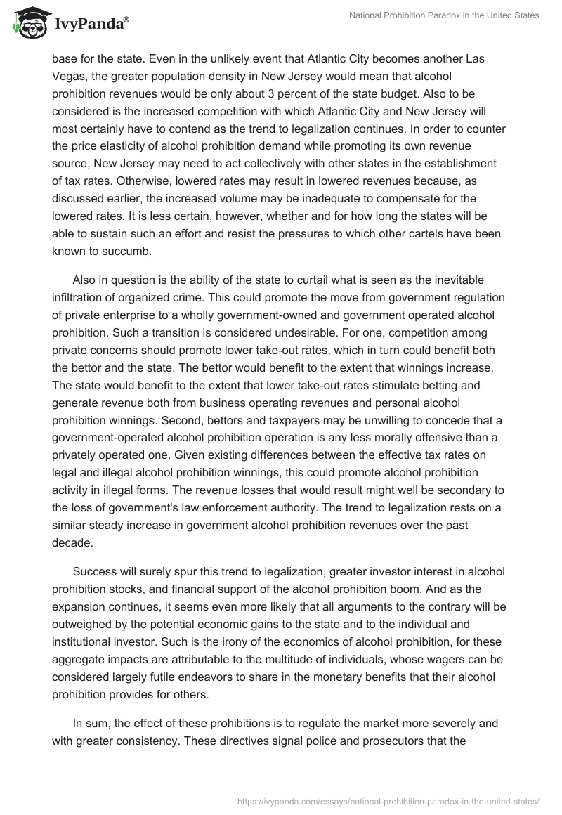 National Prohibition Paradox in the United States. Page 4