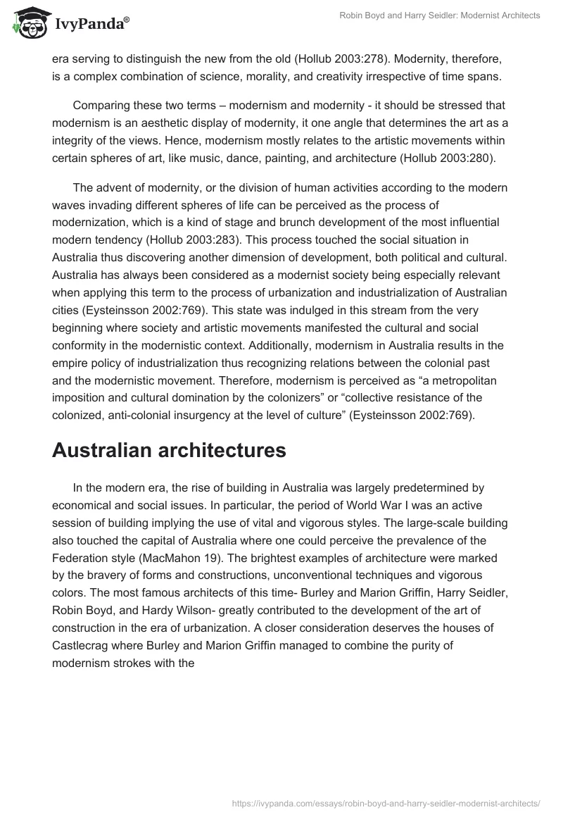 Robin Boyd and Harry Seidler: Modernist Architects. Page 2
