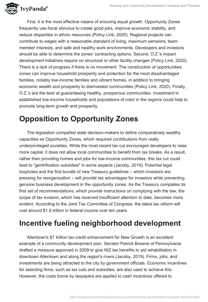 Housing and Community Development Concepts and Theories. Page 3