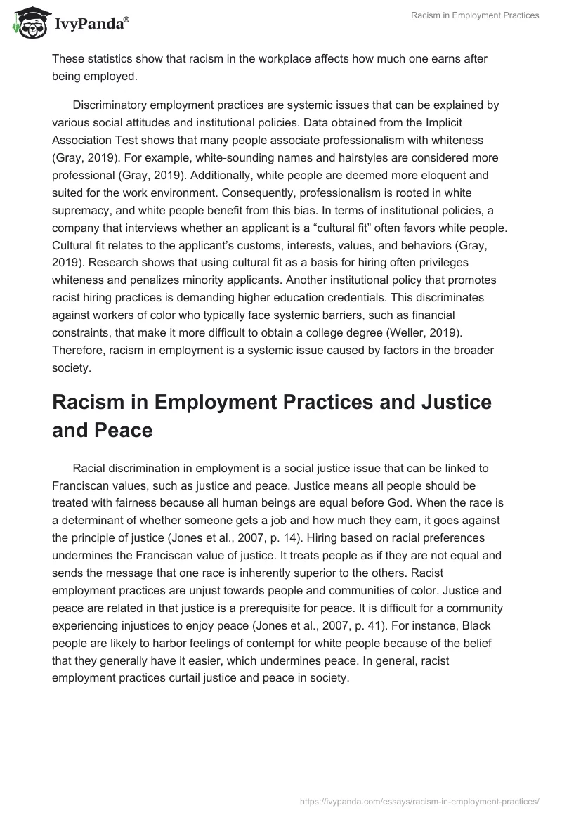 Racism in Employment Practices. Page 2