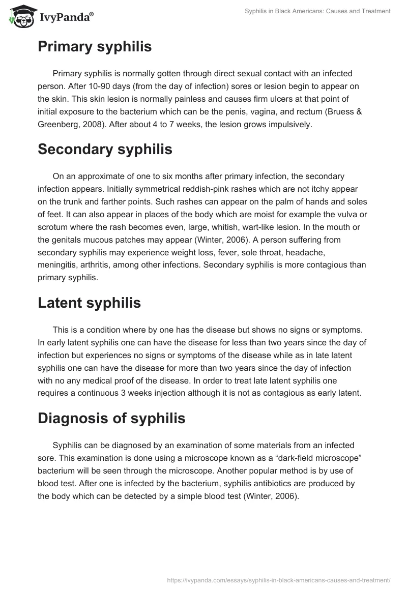 Syphilis in Black Americans: Causes and Treatment. Page 2