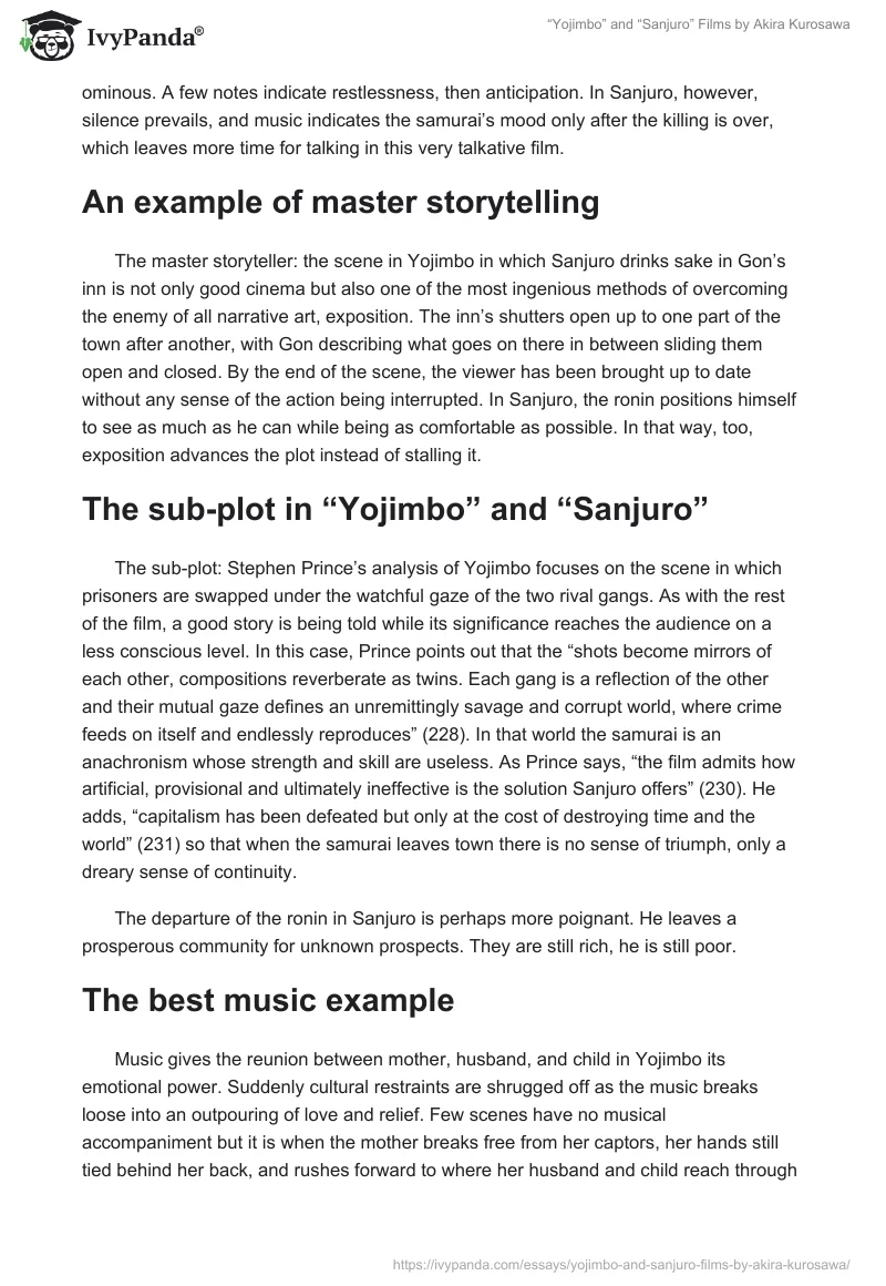 “Yojimbo” and “Sanjuro” Films by Akira Kurosawa. Page 3