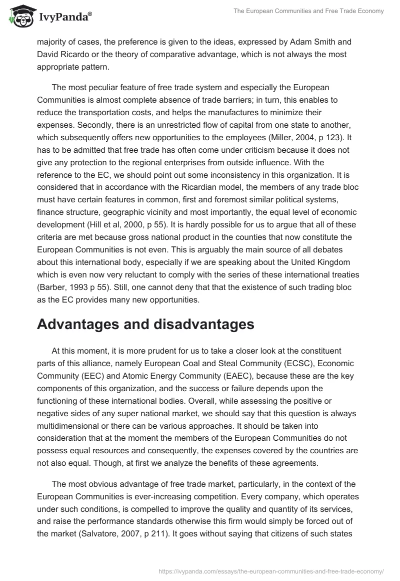 The European Communities and Free Trade Economy. Page 3