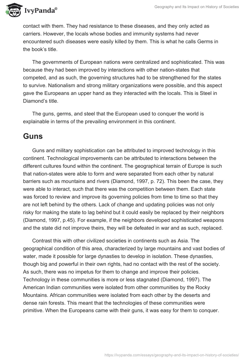 Geography and Its Impact on History of Societies. Page 4