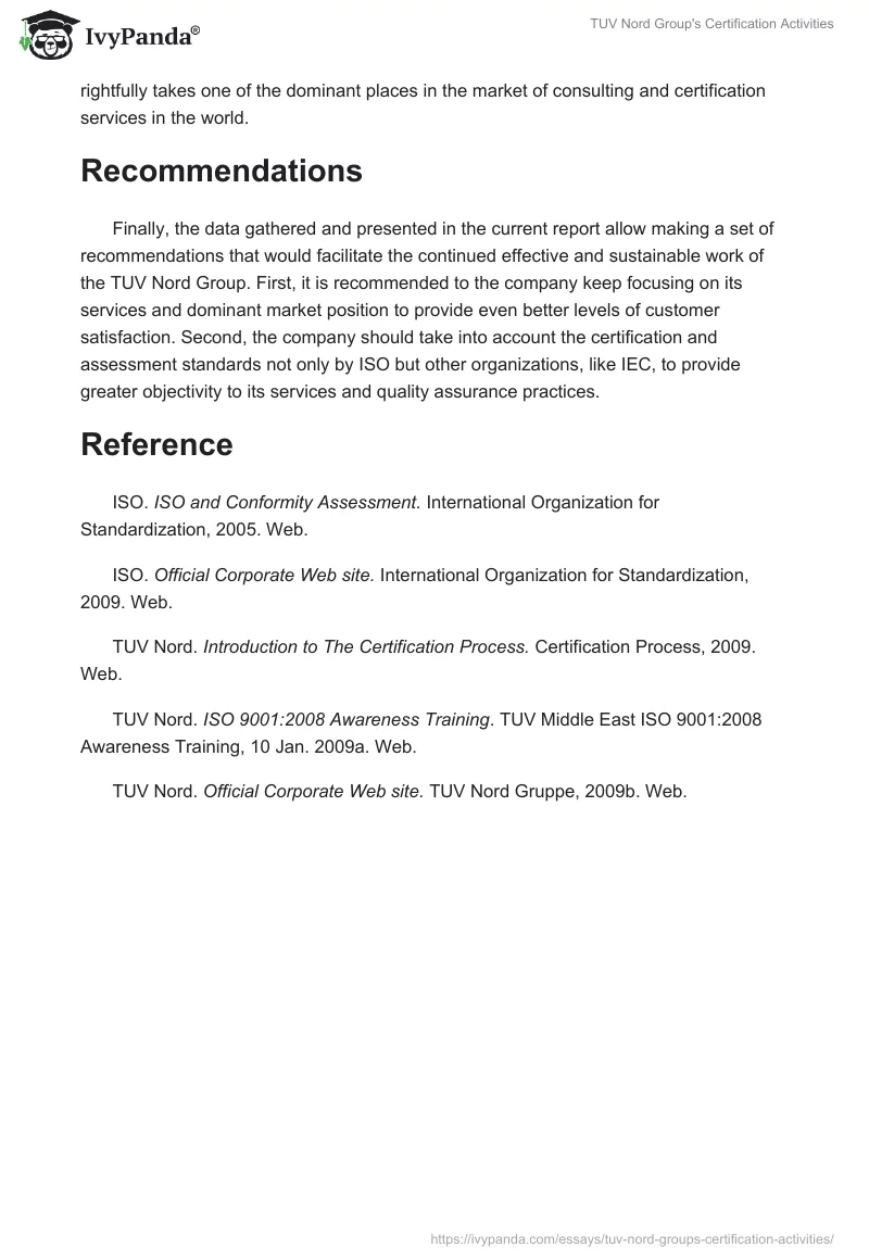 TUV Nord Group's Certification Activities. Page 5