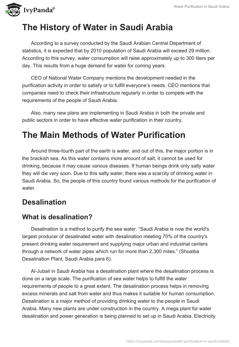 Water Purification in Saudi Arabia. Page 2
