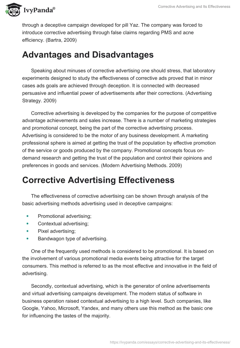 Corrective Advertising and Its Effectiveness. Page 2