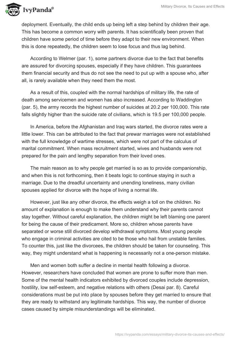 Military Divorce, Its Causes and Effects. Page 2