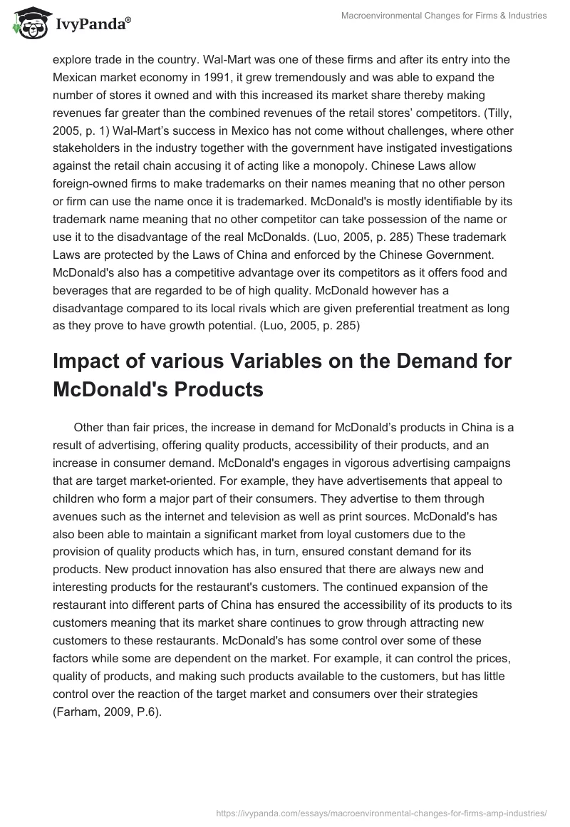 Macroenvironmental Changes for Firms & Industries. Page 3