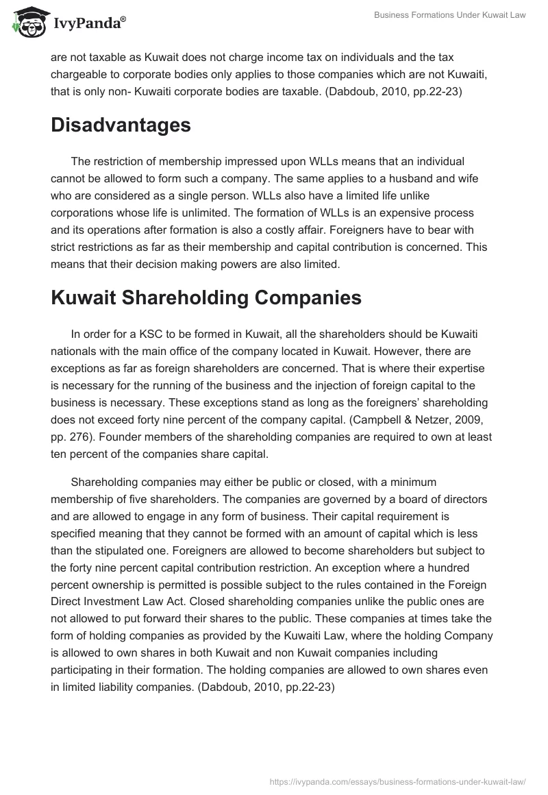 Business Formations Under Kuwait Law. Page 3