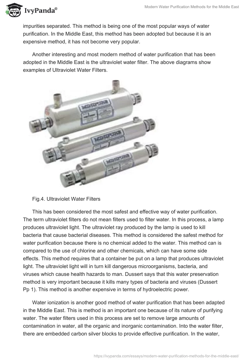 Modern Water Purification Methods for the Middle East. Page 5