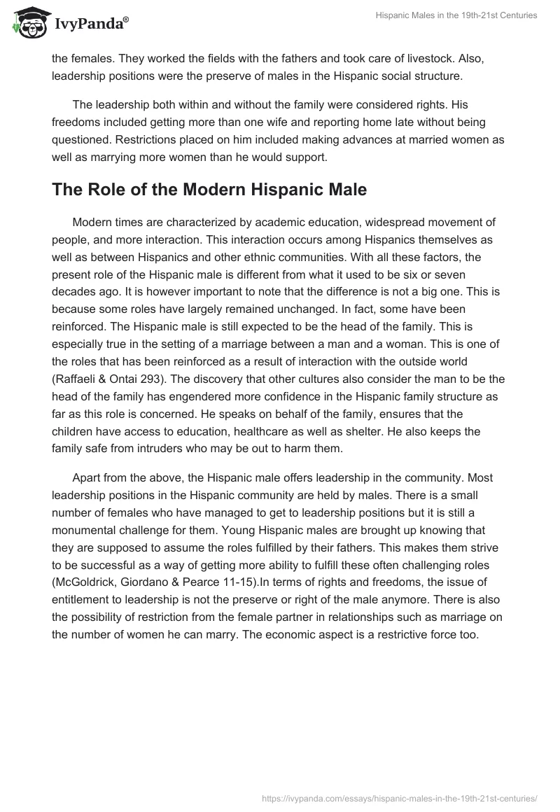 Hispanic Males in the 19th-21st Centuries. Page 2