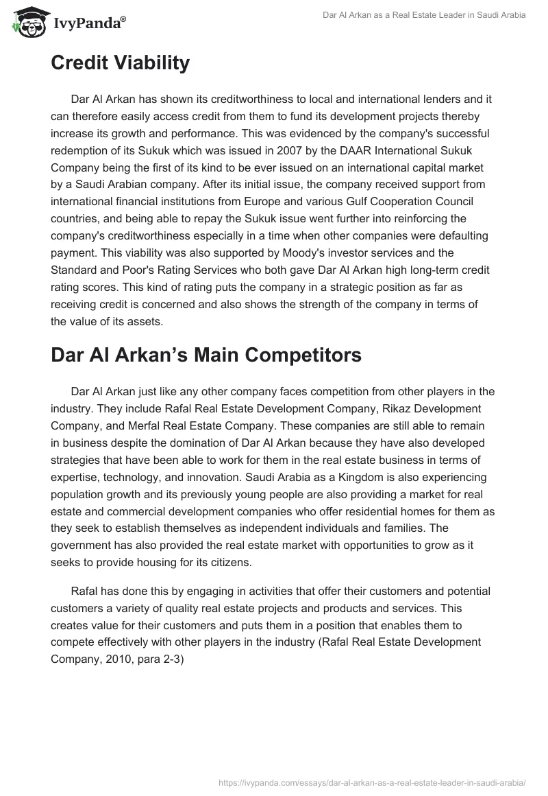 Dar Al Arkan as a Real Estate Leader in Saudi Arabia. Page 3