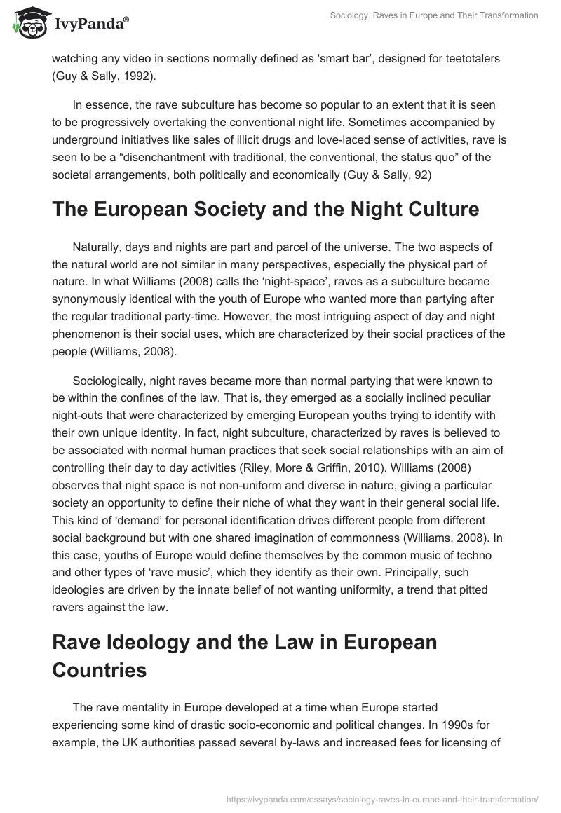 Sociology. Raves in Europe and Their Transformation. Page 3