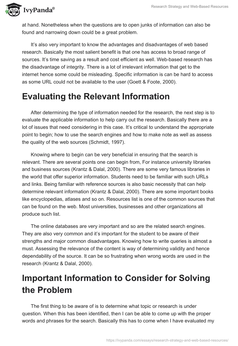 Research Strategy and Web-Based Resources. Page 2