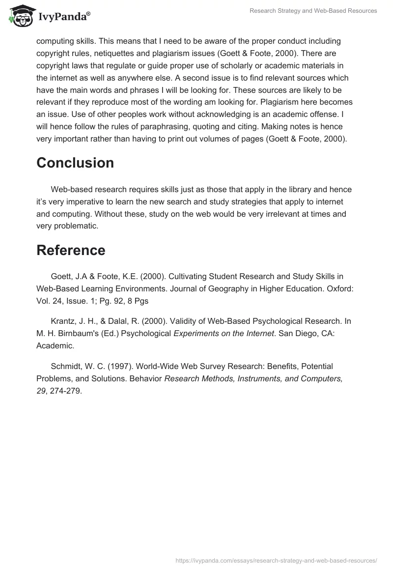 Research Strategy and Web-Based Resources. Page 3