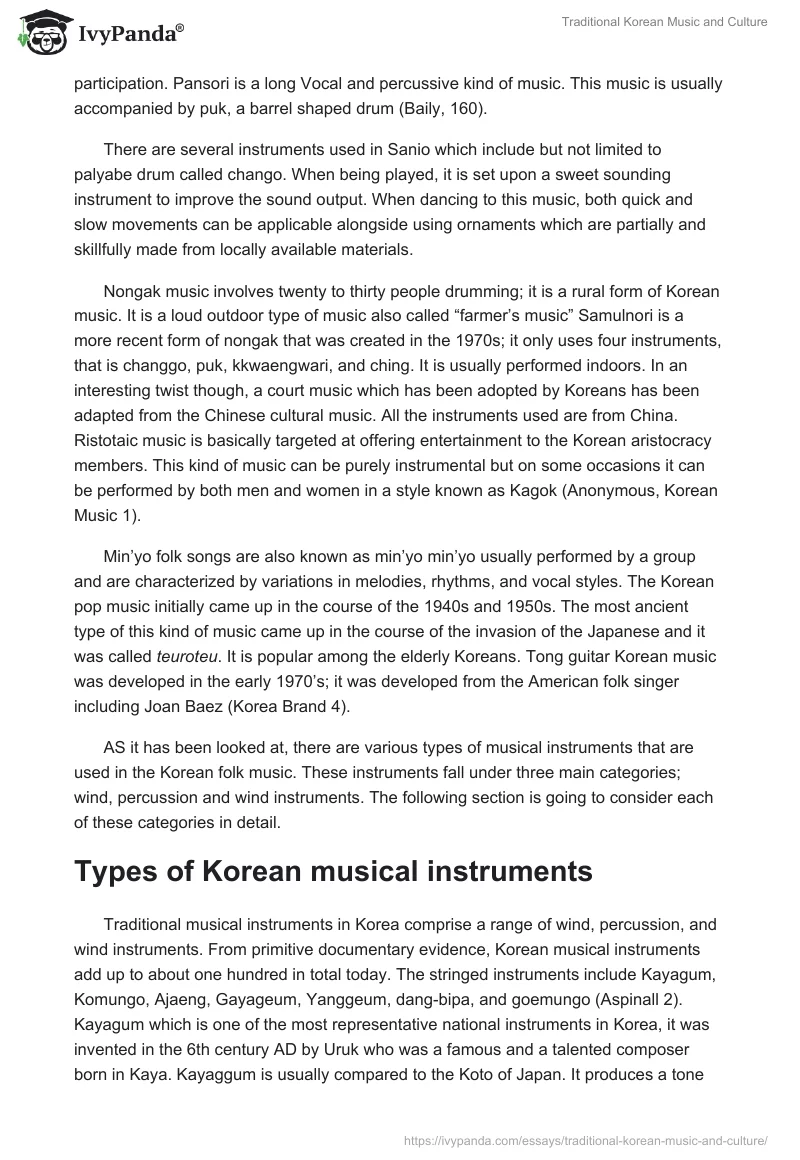 Traditional Korean Music and Culture. Page 2