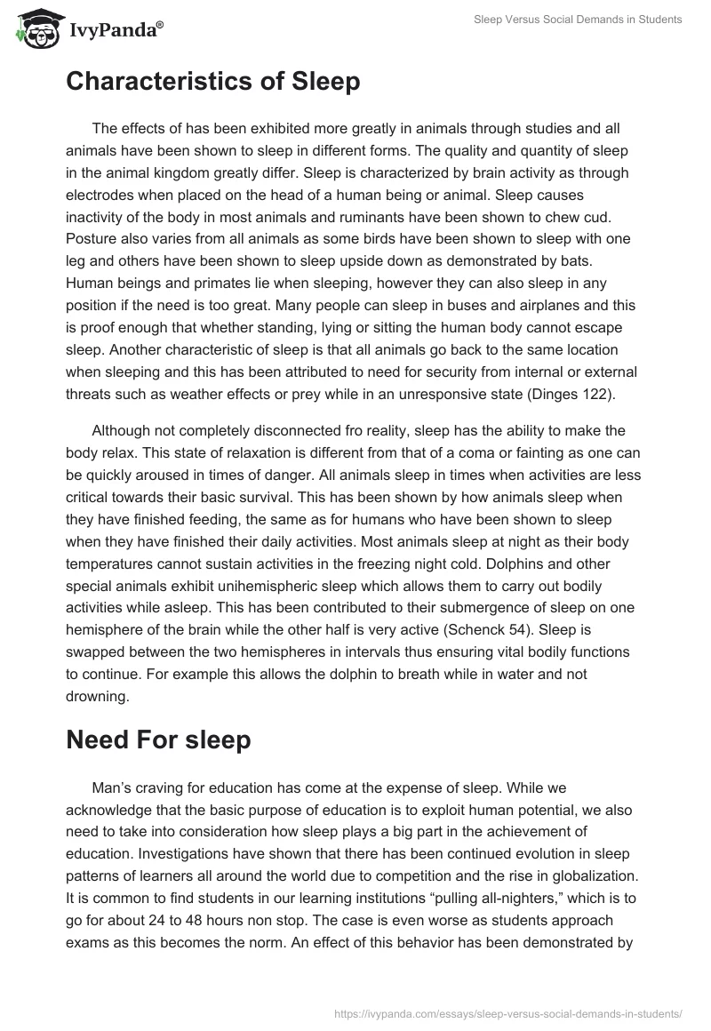 Sleep Versus Social Demands in Students. Page 2