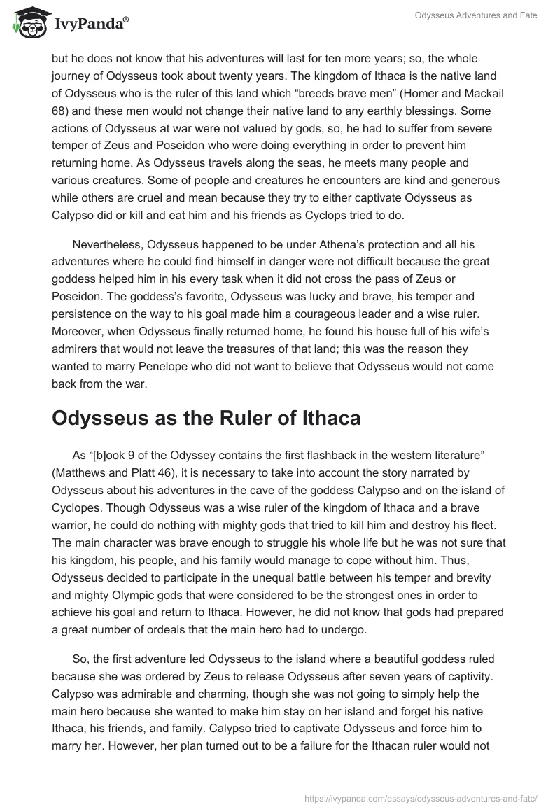 Odysseus Adventures and Fate. Page 2