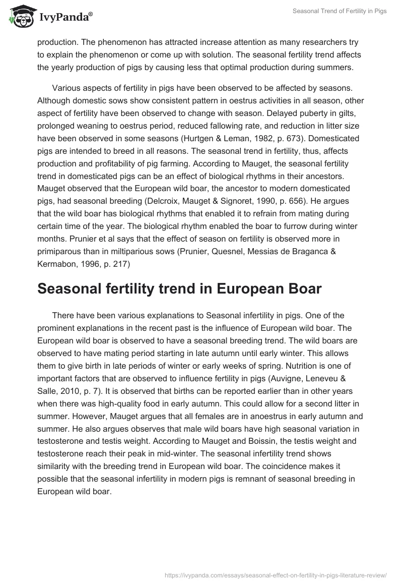 Seasonal Trend of Fertility in Pigs. Page 2