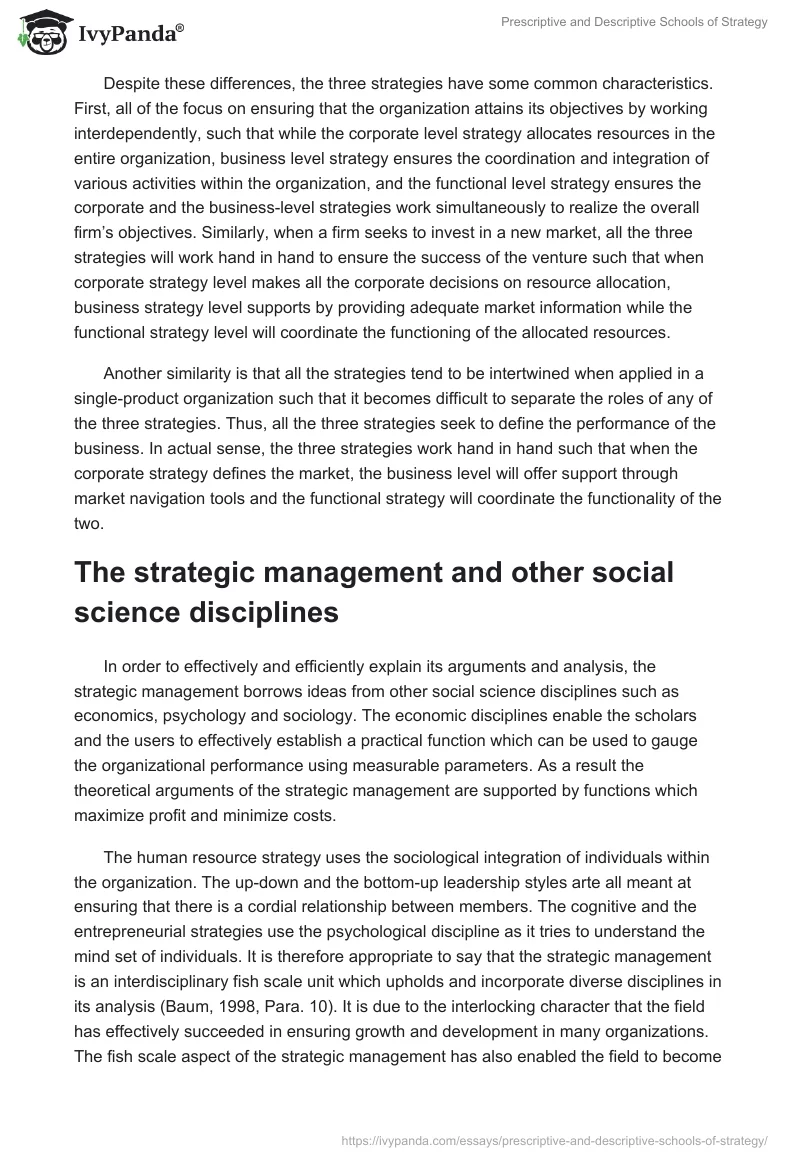 Prescriptive and Descriptive Schools of Strategy. Page 5